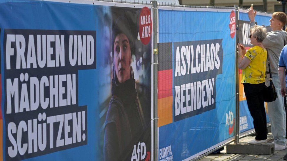AfD poster in Dresden, eastern Germany