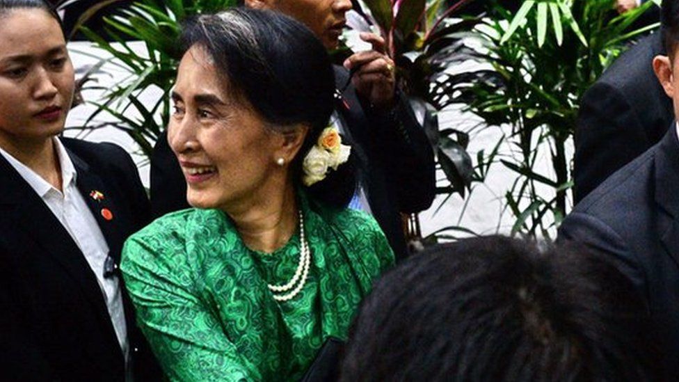 Aung San Suu Kyi in Singapore