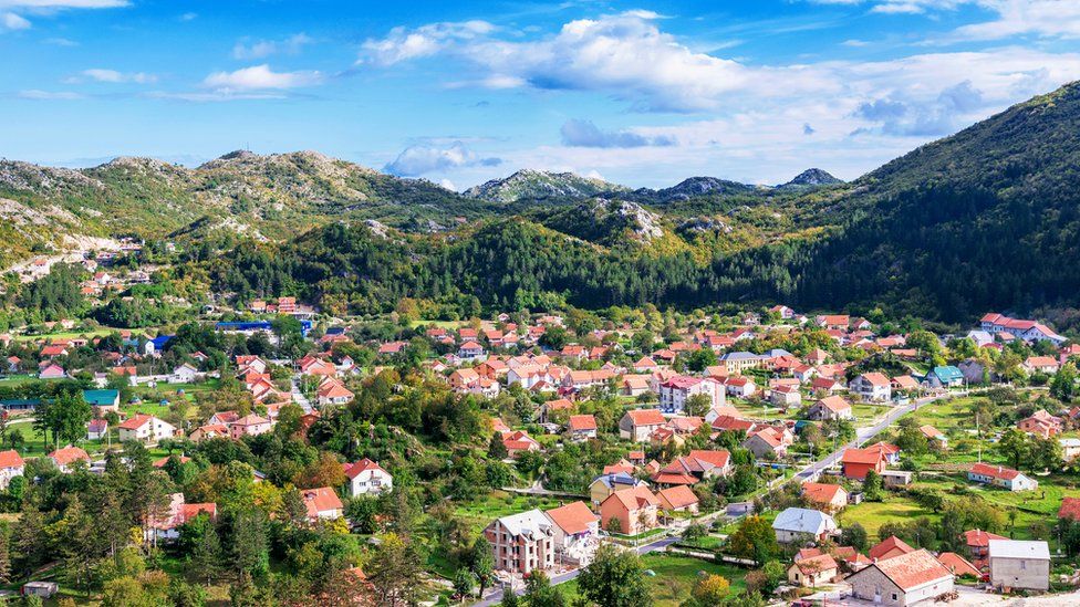 Image shows city of Cetinje