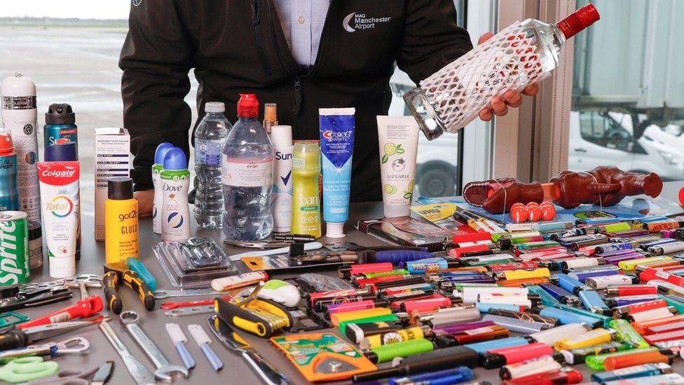 Items confiscated at Manchester Airport