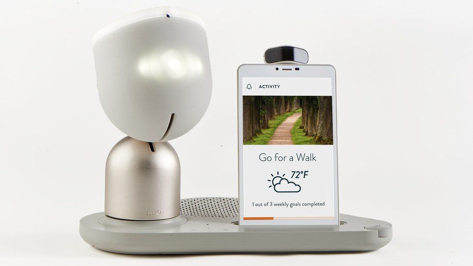 ElliQ robot and tablet