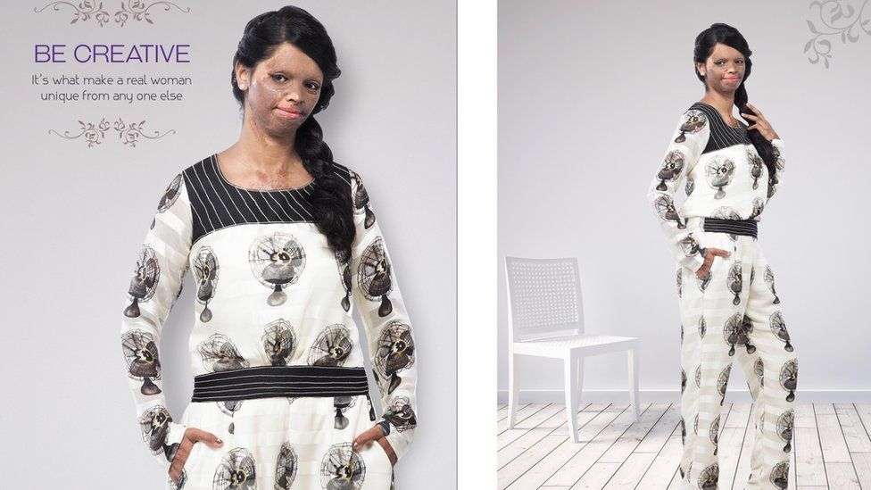 Indian acid attack survivor is new face of fashion brand - BBC News