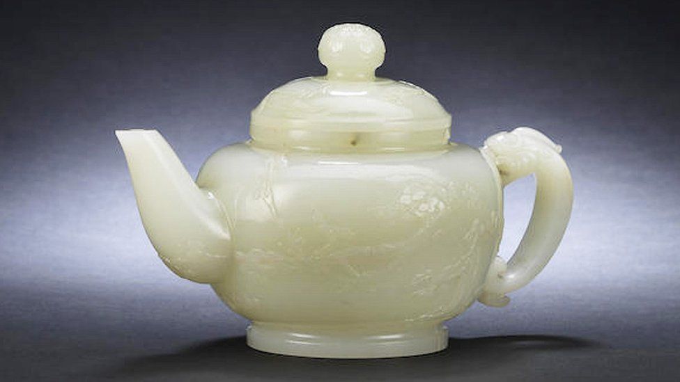 White jade teapot