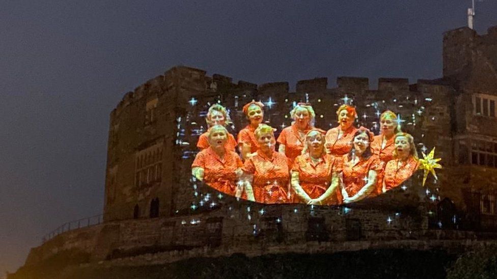 Previous projection on the castle