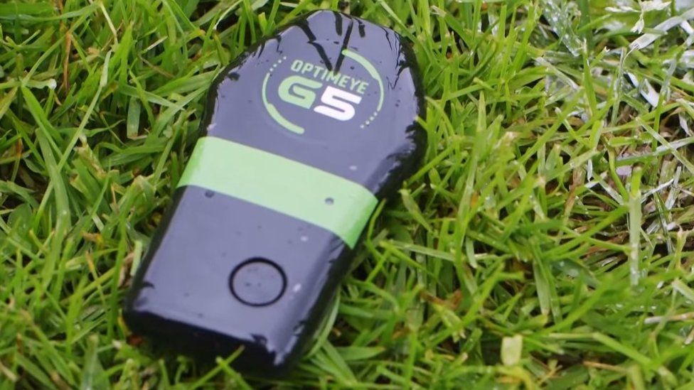Catapult OptimEye G5 sensor on grass