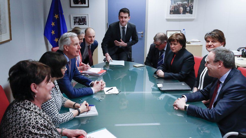 Michel Barnier with DUP delegation