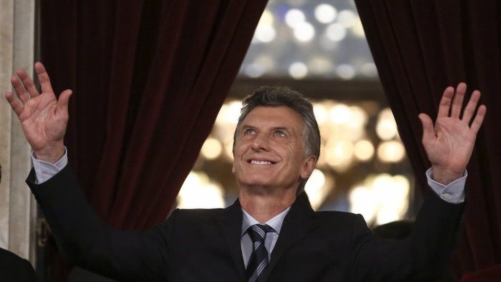Argentine President Mauricio Macri delivers his speech during the opening of the first session of parliament in Buenos Aires, Argentina, 01 March 2016