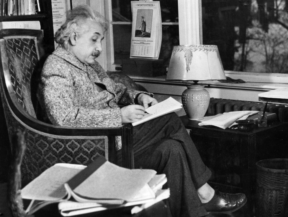 Einstein writing