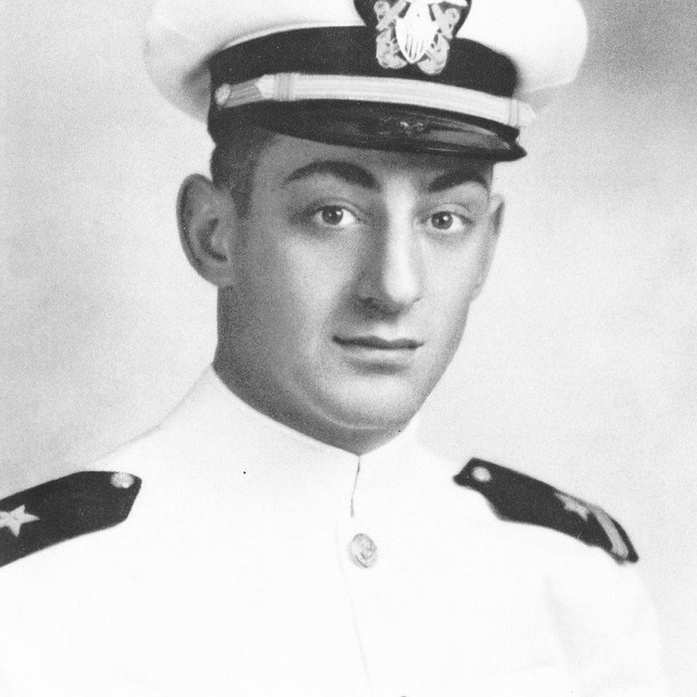 Gay rights activist Harvey Milk pictured during his time in the US Navy