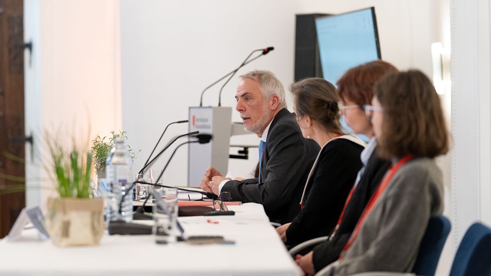 Alexander Kmentt at a panel discussion on autonomous weapons systems in Vienna