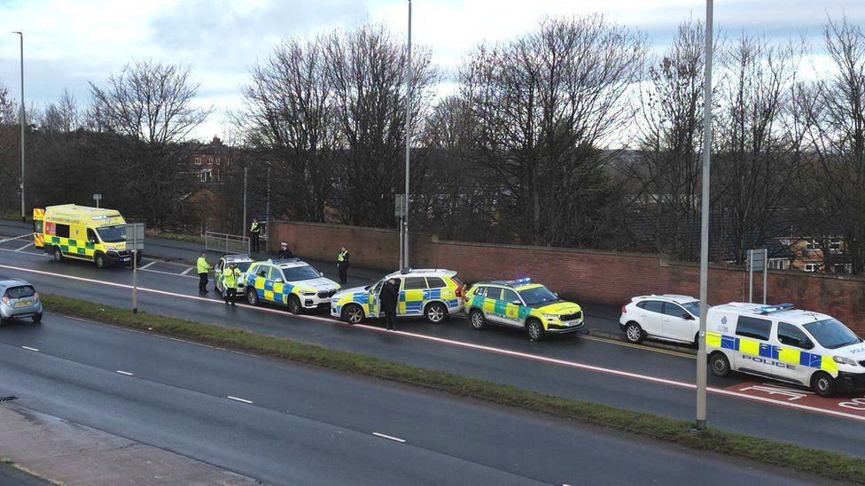 West Yorkshire Police at road closure