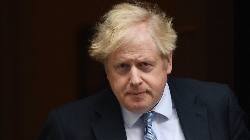 Boris Johnson outside Downing Street