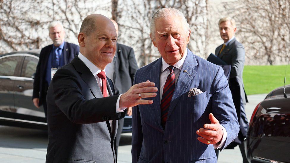 German Chancellor Olaf Scholz and King Charles