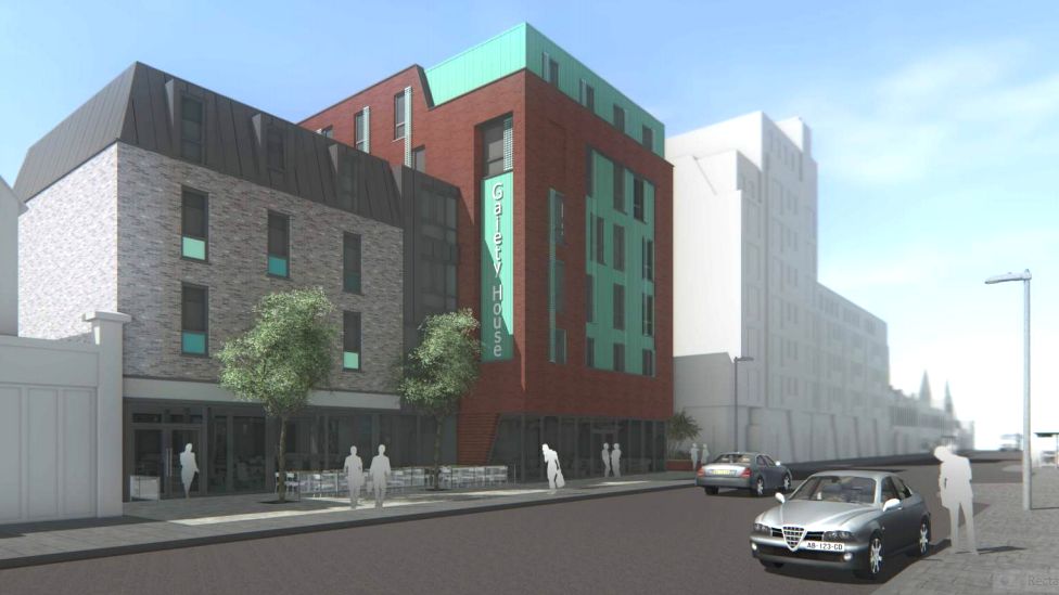 Proposed student accommodation on the site of the former Gaiety cinema, City Road, Cardiff