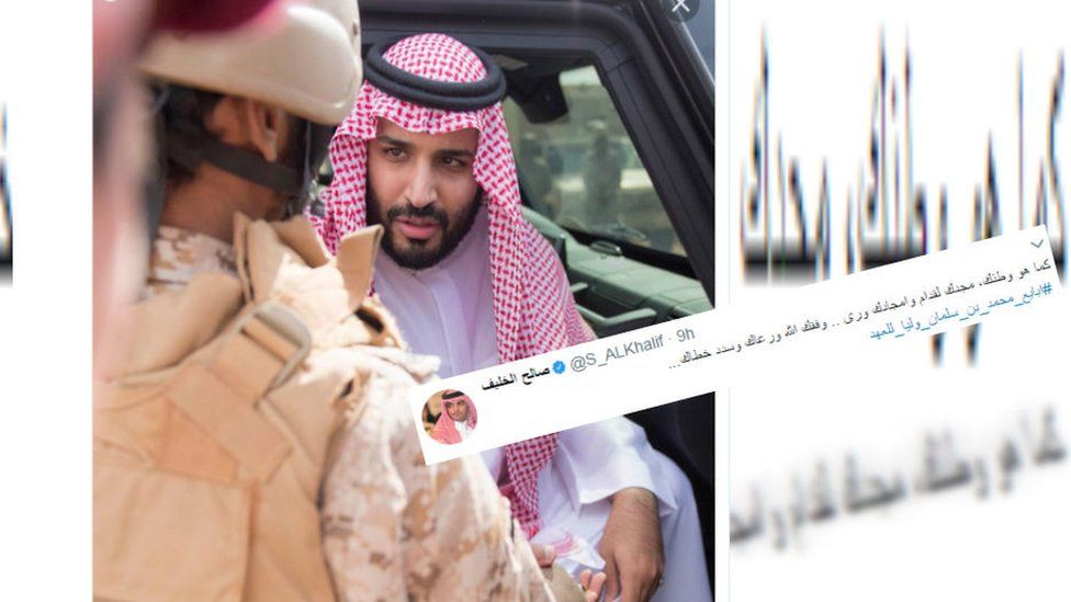 Twitter post from Salah al-Khalif