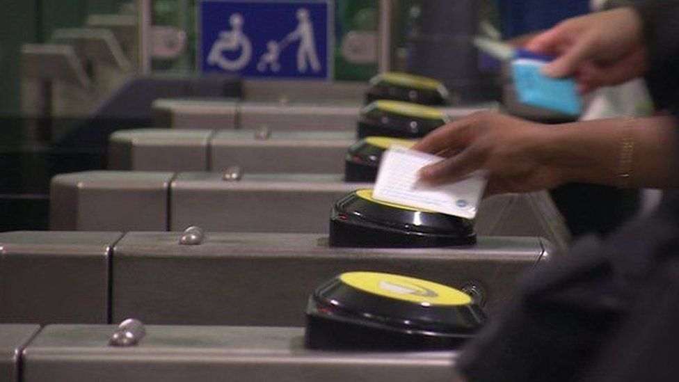 Oyster card being used at London Underground