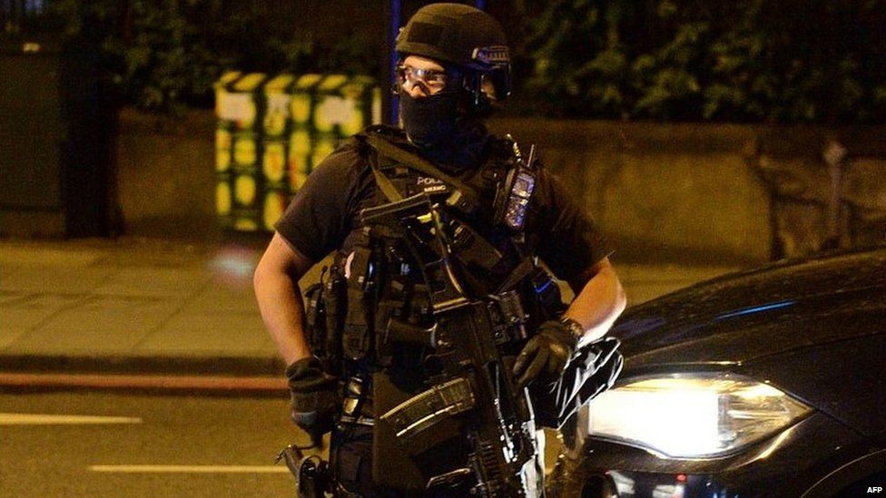 Armed police respond to terror attack in London Bridge in June 2017