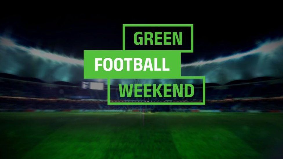 Green football weekend logo