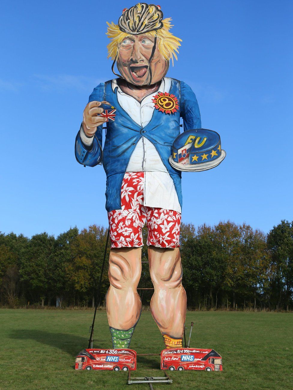 Boris Johnson effigy