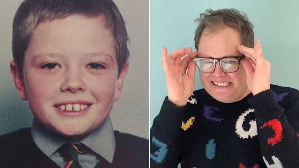 Alan Carr, young and older