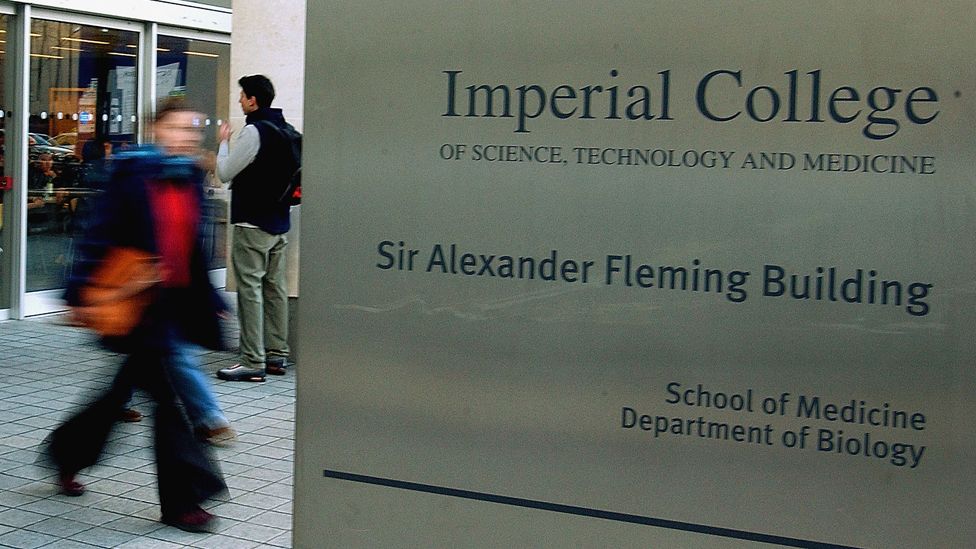 sign for Imperial College, London, medical school
