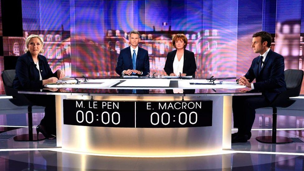 Теледебаты 2017 года перед вторым туром между Эммануэлем Макроном и Марин Ле Пен