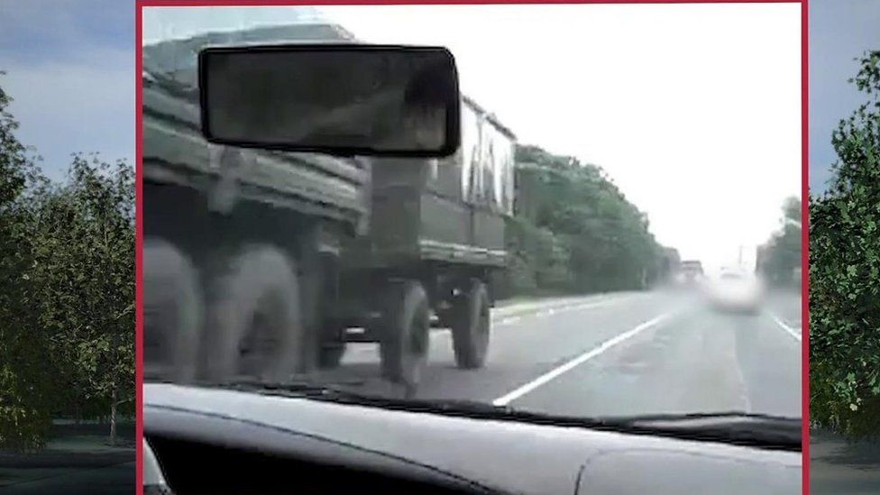 A video shows Buk missiles being transported
