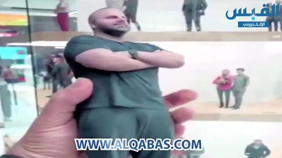 Screen grab from Al-Qabas news showing 3D printed figure