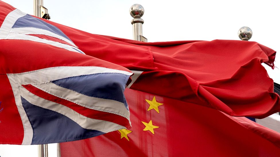 UK and China flag