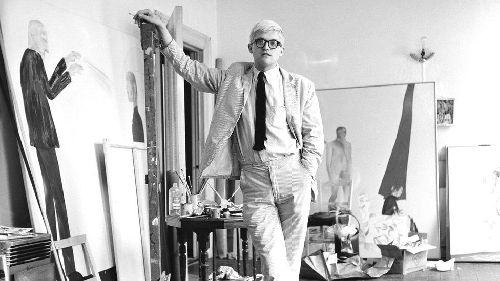 David Hockney in his studio circa 1967
