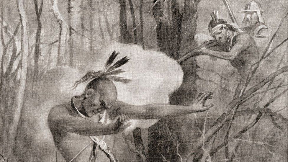 Metacom, a Native-American rebel leader, was mutilated by colonists after his death