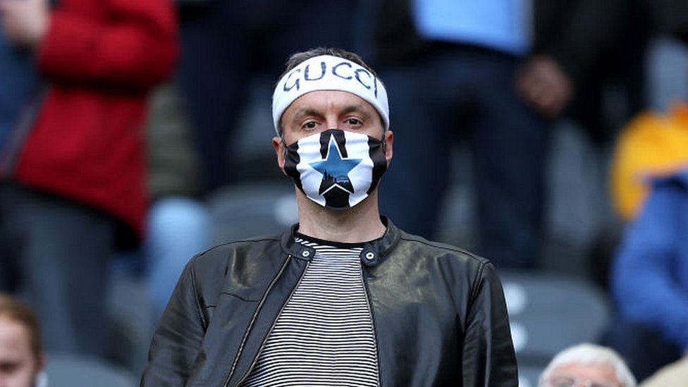 Football supporter in Newcastle