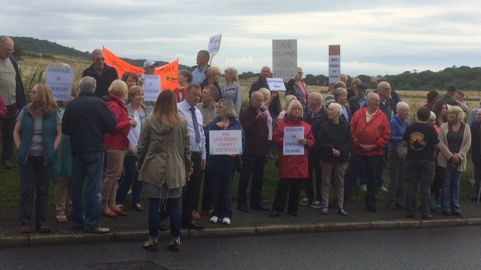 Protests against housing development in Conwy
