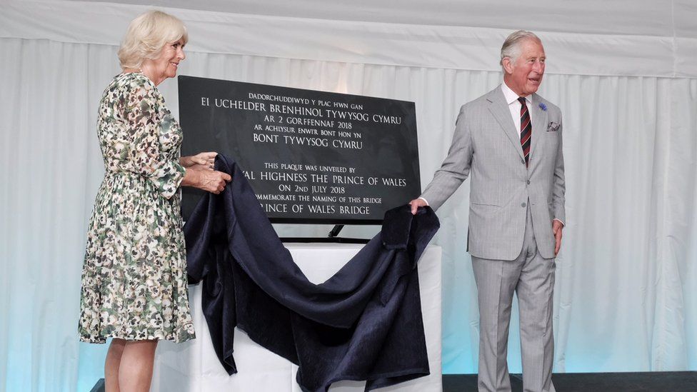 The Prince of Wales and Duchess of Cornwall unveiled a plaque to mark the new name