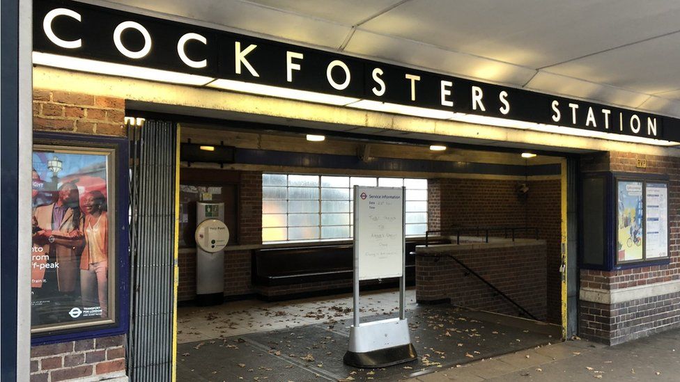 An empty Cockfosters station on Friday