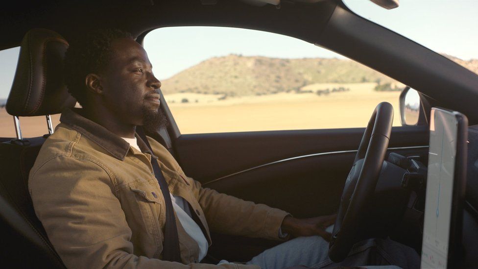 Man using new Ford driver assistance technology