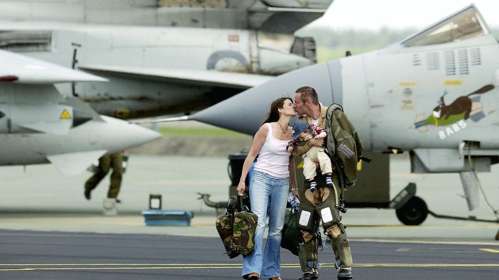RAF pilot and wife