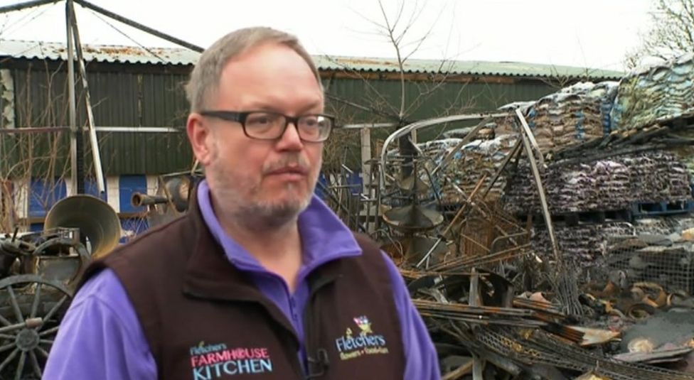 Eccleshall community helps garden centre after fire BBC News