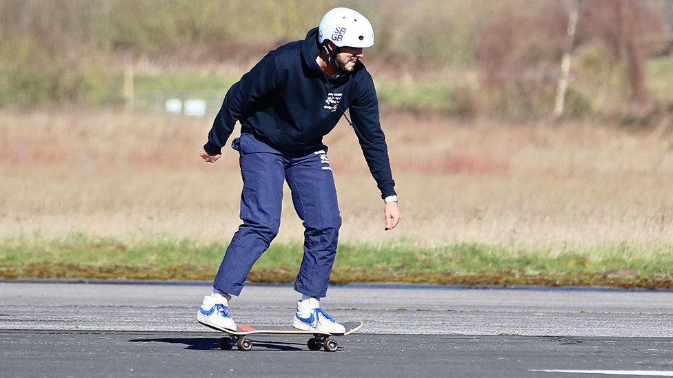 Ryan Swain skateboarding