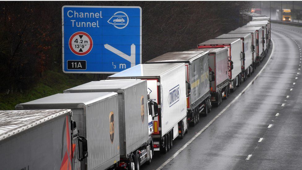 Stranded lorry drivers