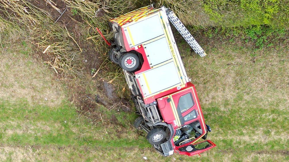fire engine on the A272