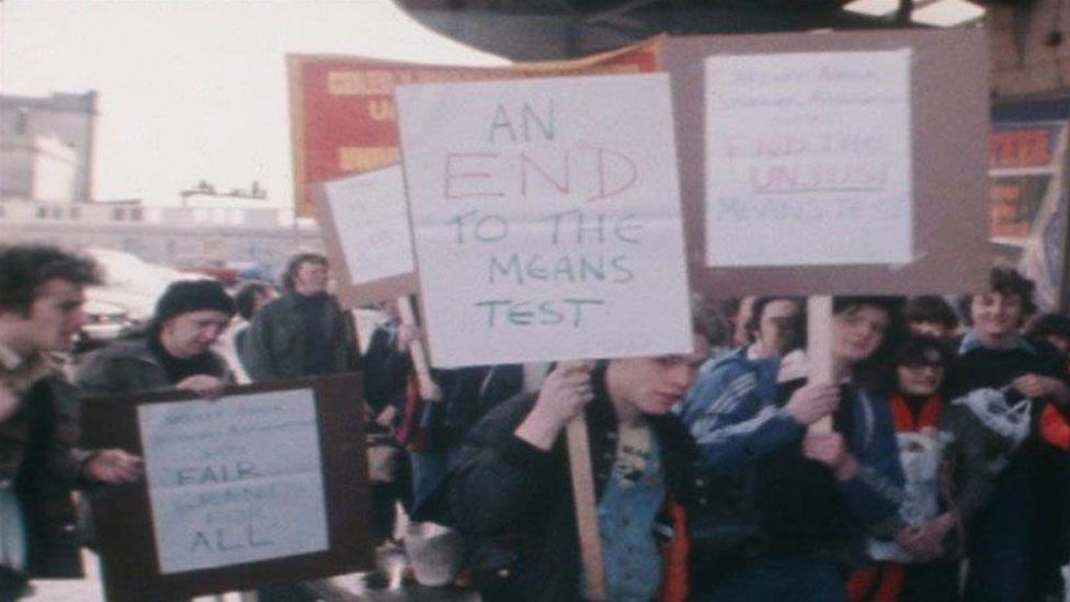 Student protest in Cardiff in 1979