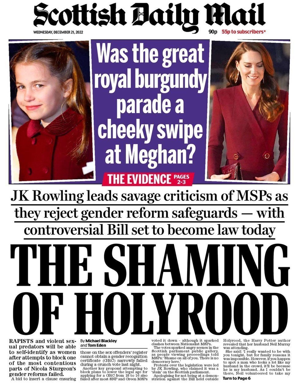 Scotland's papers: A&E stay away plea and MSPs back gender age reform - BBC  News