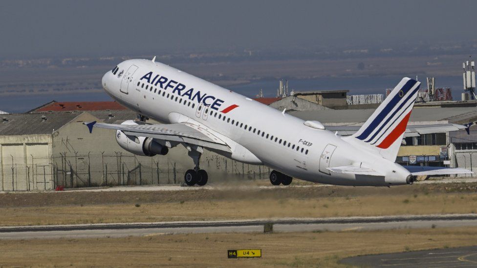 Air France plane about to take off