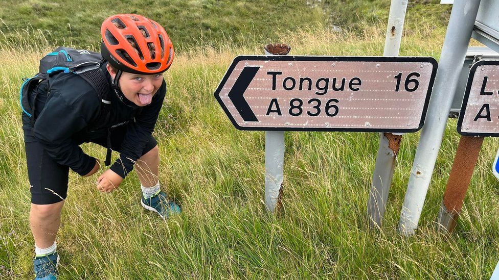 Harry and road sign