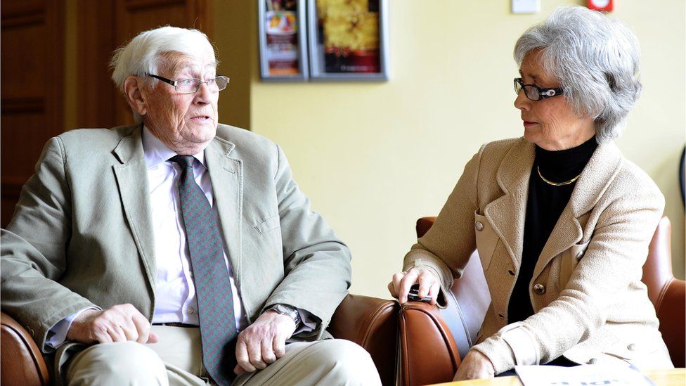 Seamus Mallon with Brid Rodgers