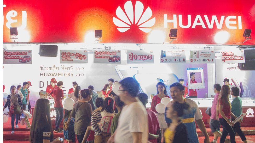 Huawei stand at a conference