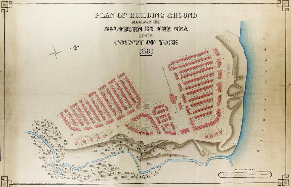 Map of Saltburn from 1861