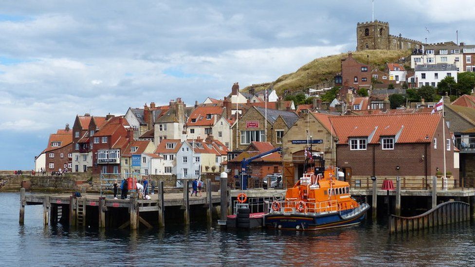 View of Whitby, including lifeboat station