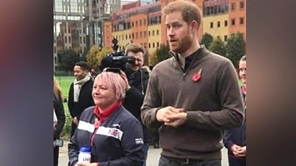 Denise Kidger with Prince Harry